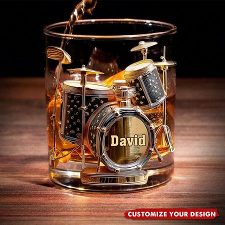 Awsome Drumer – Personalisiertes Whisky-Glas für Schlagzeuger